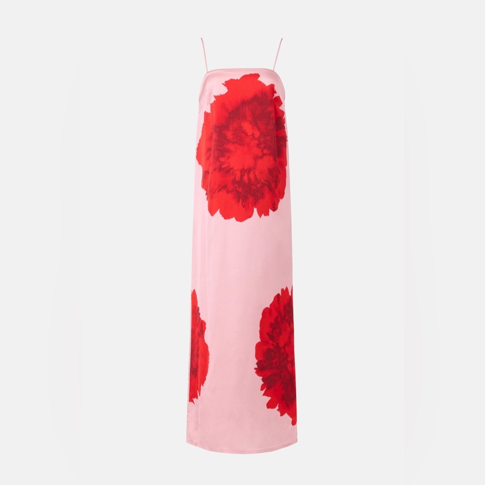 Chic Red Floral Maxi dress